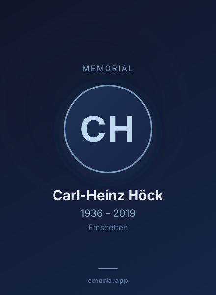 Memorial portrait of Carl-Heinz Höck