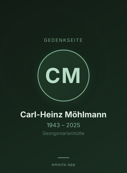 Gedenkportrait von Carl-Heinz Möhlmann