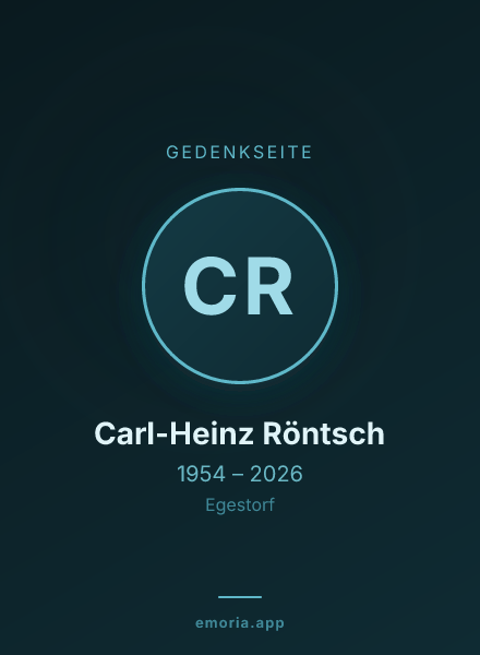 Gedenkportrait von Carl-Heinz Röntsch