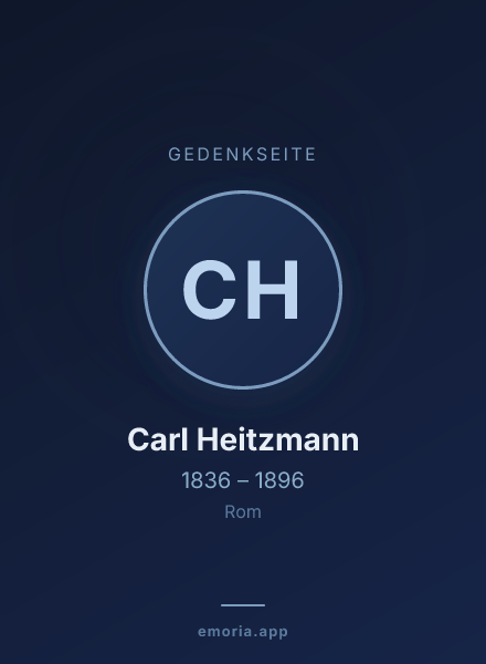 Gedenkportrait von Carl Heitzmann