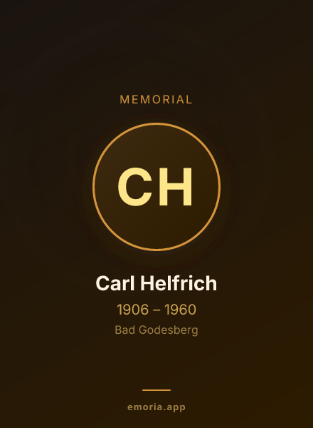 Memorial portrait of Carl Helfrich