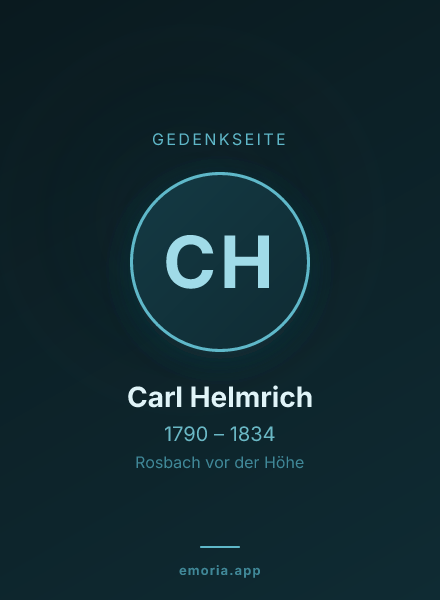 Gedenkportrait von Carl Helmrich