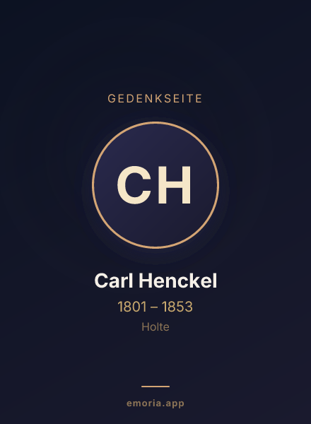 Gedenkportrait von Carl Henckel