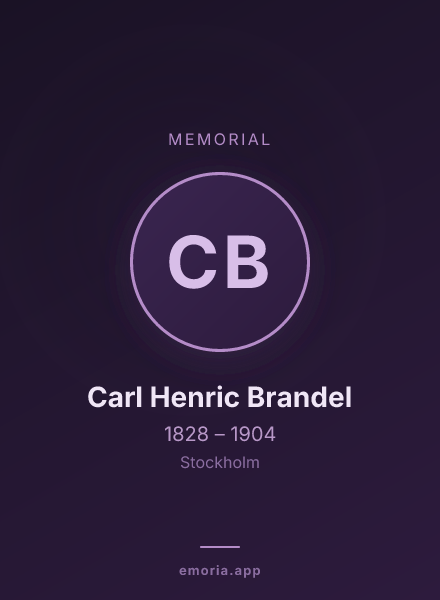 Memorial portrait of Carl Henric Brandel