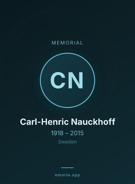 Memorial portrait of Carl-Henric Nauckhoff