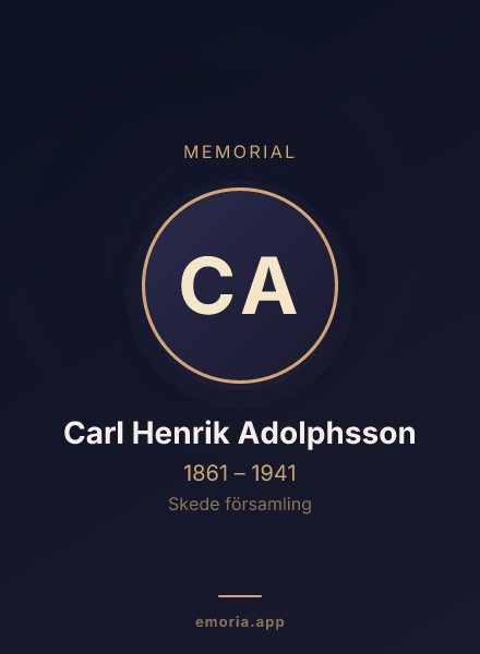 Memorial portrait of Carl Henrik Adolphsson