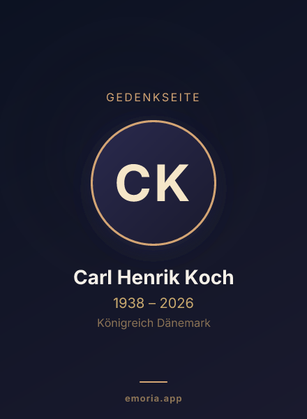 Gedenkportrait von Carl Henrik Koch