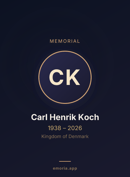 Memorial portrait of Carl Henrik Koch