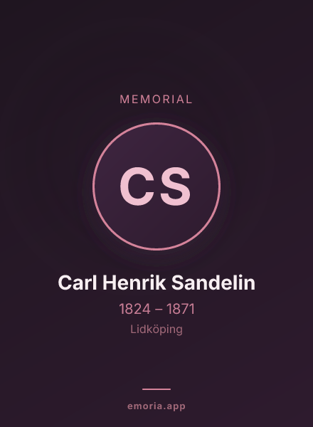 Memorial portrait of Carl Henrik Sandelin