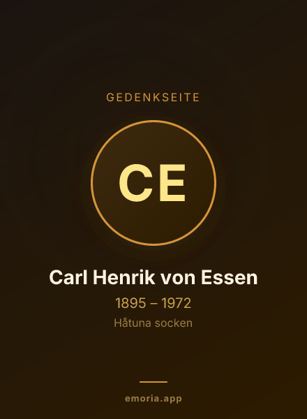 Gedenkportrait von Carl Henrik von Essen