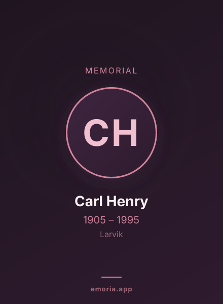 Memorial portrait of Carl Henry
