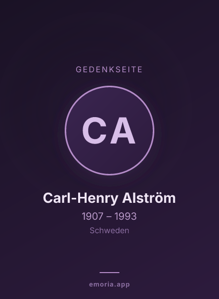 Gedenkportrait von Carl-Henry Alström