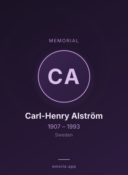 Memorial portrait of Carl-Henry Alström