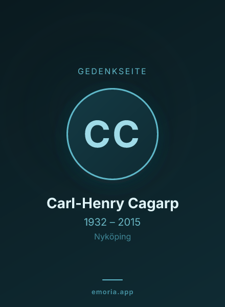 Gedenkportrait von Carl-Henry Cagarp
