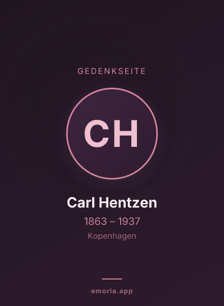 Gedenkportrait von Carl Hentzen