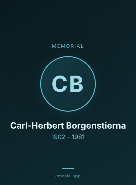 Memorial portrait of Carl-Herbert Borgenstierna