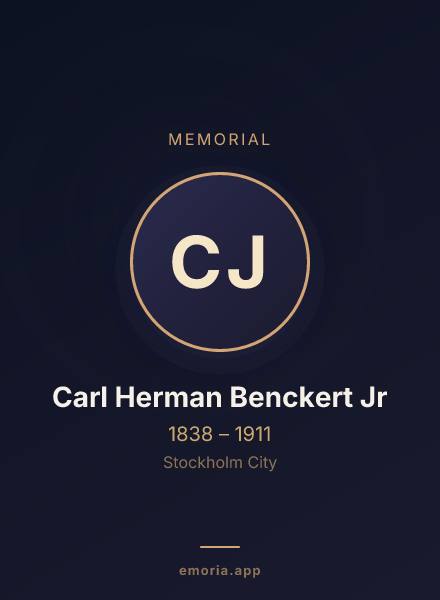 Memorial portrait of Carl Herman Benckert Jr