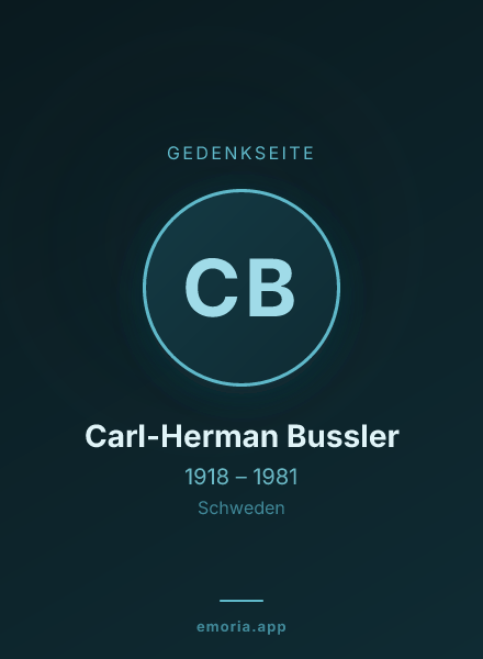 Gedenkportrait von Carl-Herman Bussler