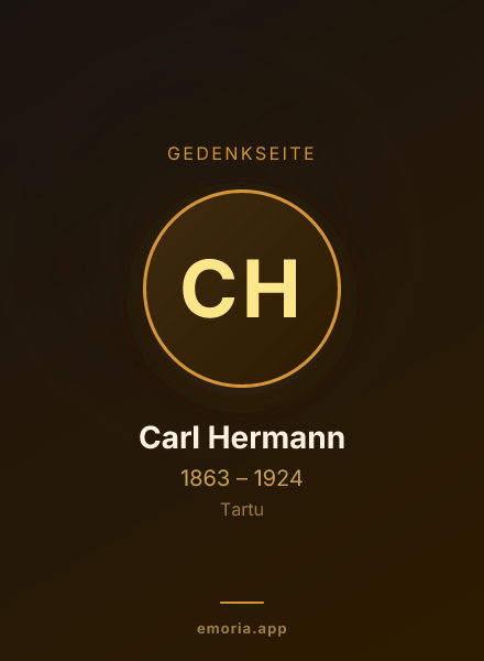 Gedenkportrait von Carl Hermann