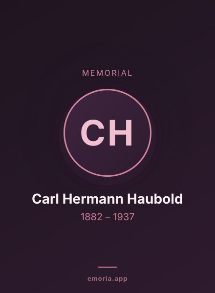 Memorial portrait of Carl Hermann Haubold