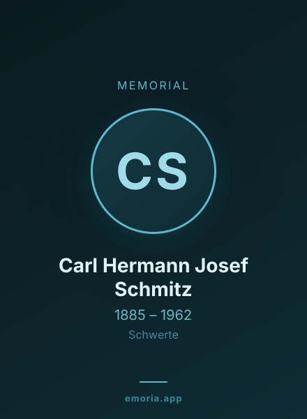 Memorial portrait of Carl Hermann Josef Schmitz
