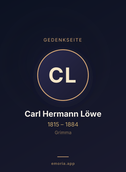 Gedenkportrait von Carl Hermann Löwe