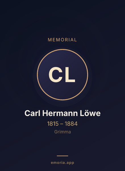 Memorial portrait of Carl Hermann Löwe