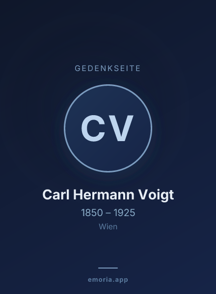Gedenkportrait von Carl Hermann Voigt