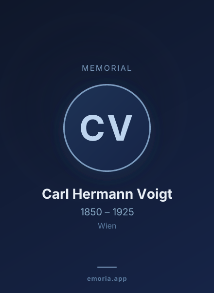 Memorial portrait of Carl Hermann Voigt