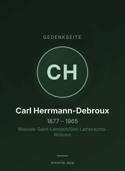 Gedenkportrait von Carl Herrmann-Debroux