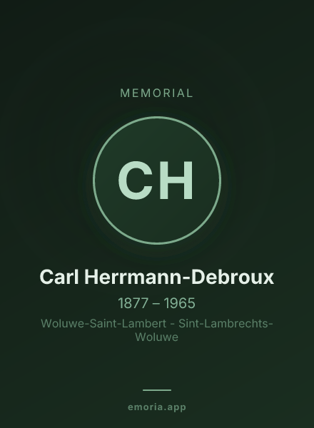 Memorial portrait of Carl Herrmann-Debroux