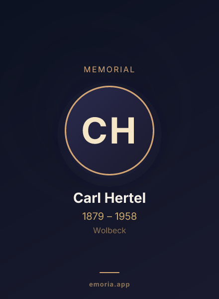 Memorial portrait of Carl Hertel