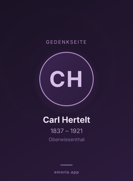 Gedenkportrait von Carl Hertelt