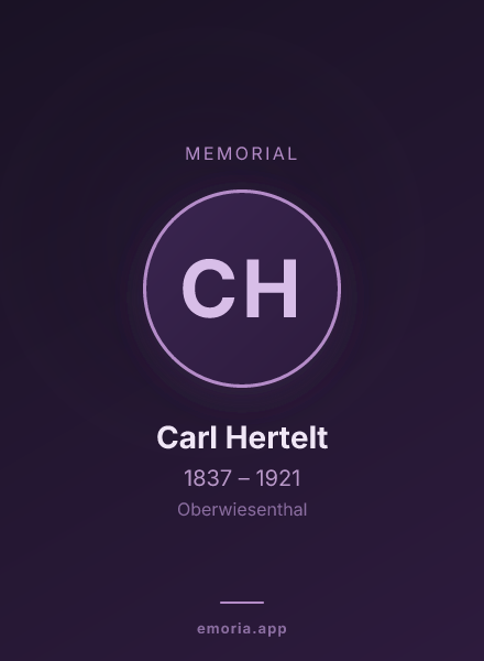 Memorial portrait of Carl Hertelt