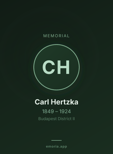Memorial portrait of Carl Hertzka