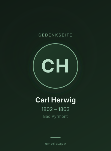 Gedenkportrait von Carl Herwig
