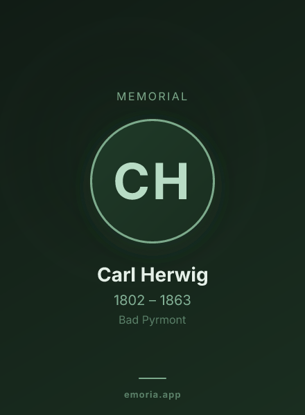 Memorial portrait of Carl Herwig