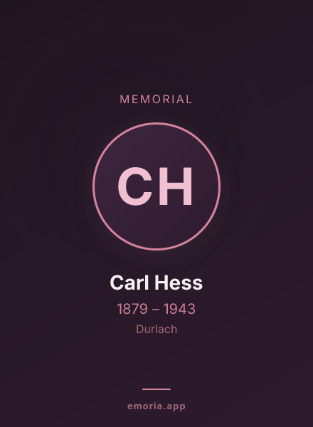 Memorial portrait of Carl Hess