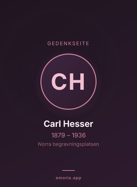Gedenkportrait von Carl Hesser