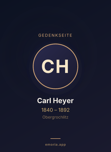 Gedenkportrait von Carl Heyer