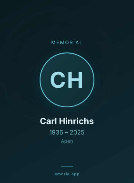 Memorial portrait of Carl Hinrichs