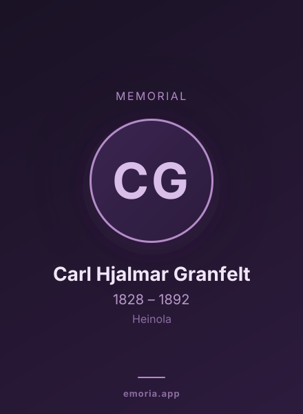 Memorial portrait of Carl Hjalmar Granfelt