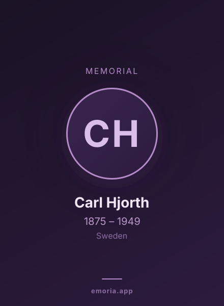 Memorial portrait of Carl Hjorth