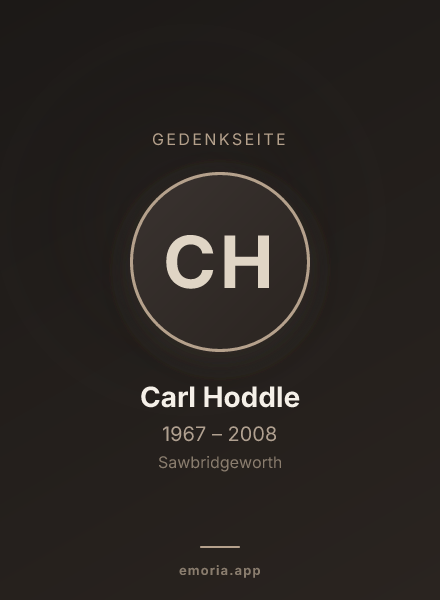 Gedenkportrait von Carl Hoddle