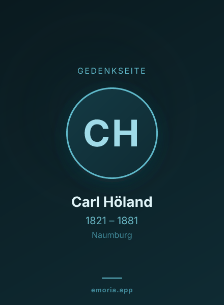 Gedenkportrait von Carl Höland
