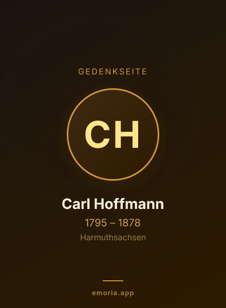 Gedenkportrait von Carl Hoffmann