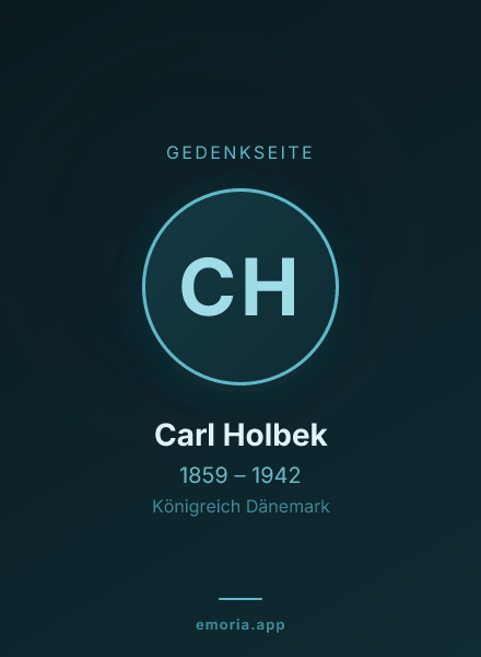 Gedenkportrait von Carl Holbek
