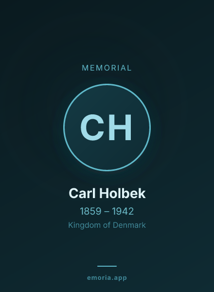 Memorial portrait of Carl Holbek