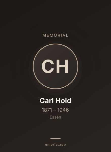 Memorial portrait of Carl Hold