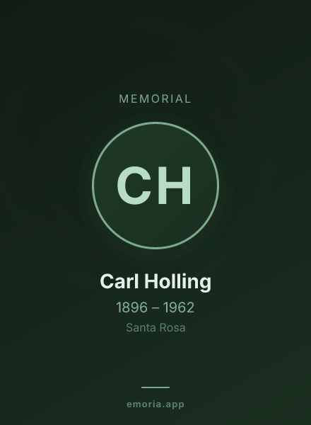 Memorial portrait of Carl Holling